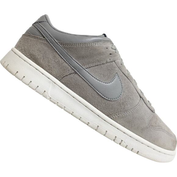 NIKE Men Dunk Low Skateboarding Sneakers Grey Size 13 Suede 2017 Shoe 904234-006